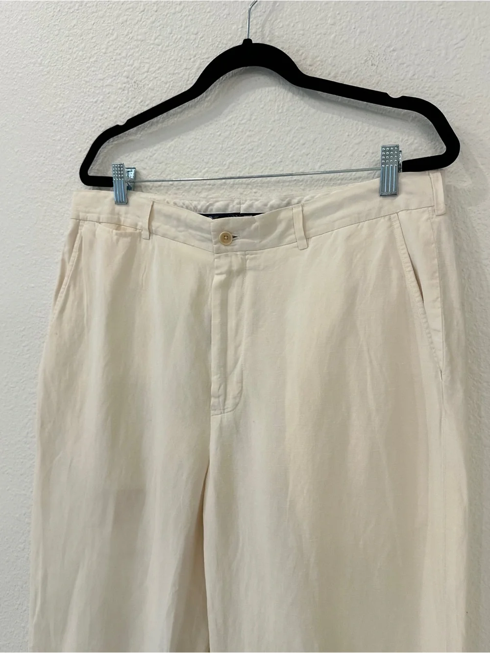 Polo Ralph Lauren Silk & Linen Cream Pants